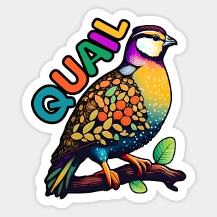 Animal Alphabet - Q for Quail Sticker